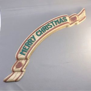 Vintage Homco Merry Christmas Burwood Wall Plaque Country Christmas Style